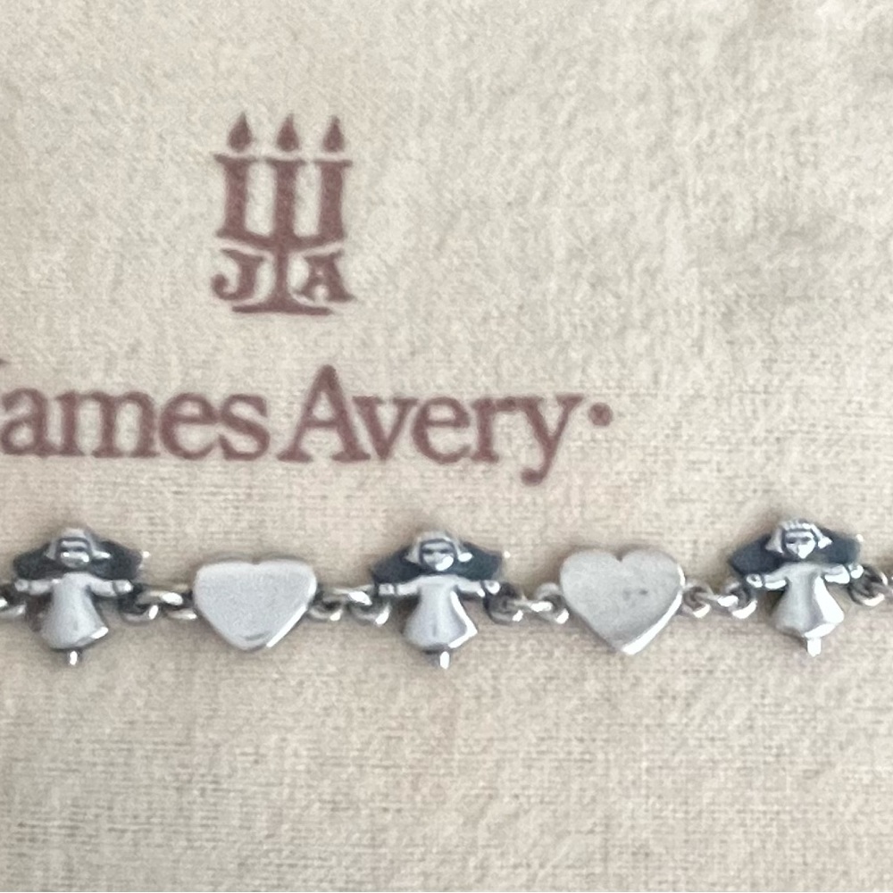 James Avery RETIRED Hearts & Angels Baby Bracelet